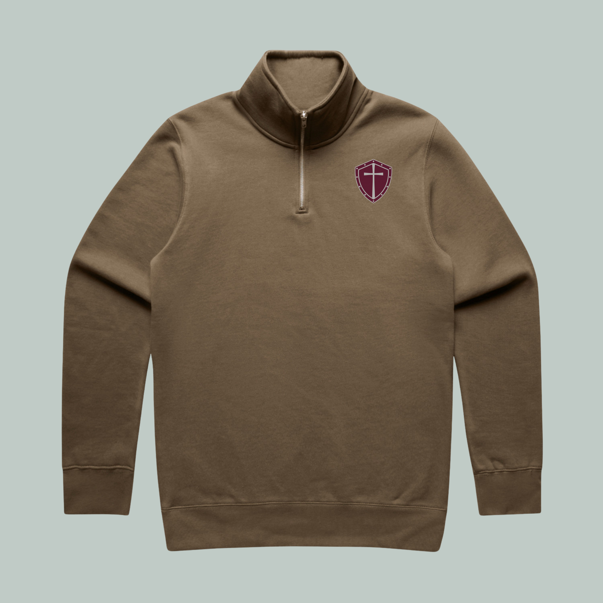 Armor Up | ECO | Quarter Zip Cadet Collar Walnut