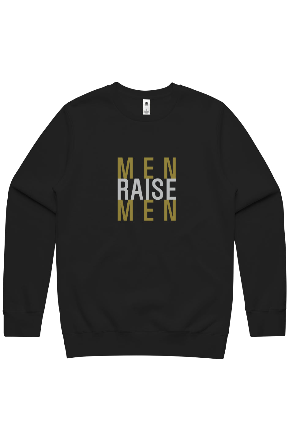Men Raise Men | ECO | Stencil Crew Sweatshirt Black