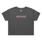 Cherished | Crop S/S Tee Coal