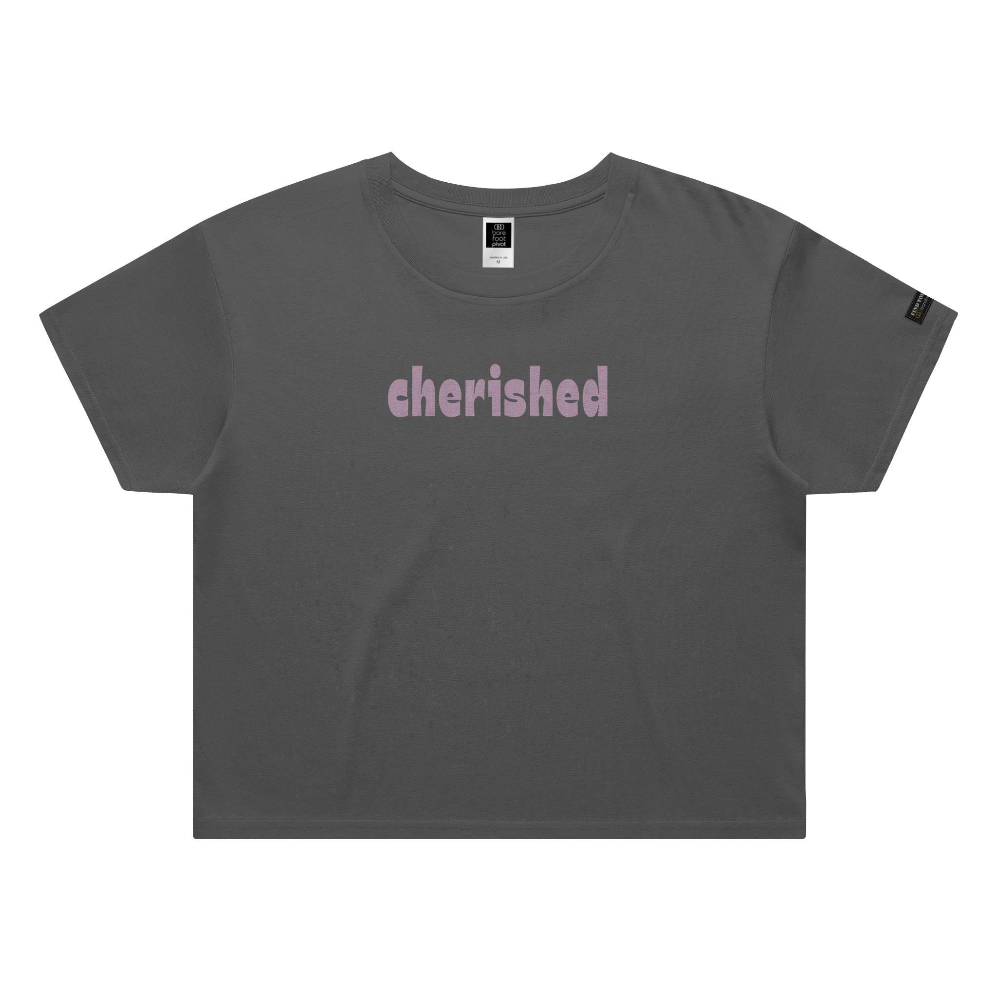 Cherished | Crop S/S Tee Coal
