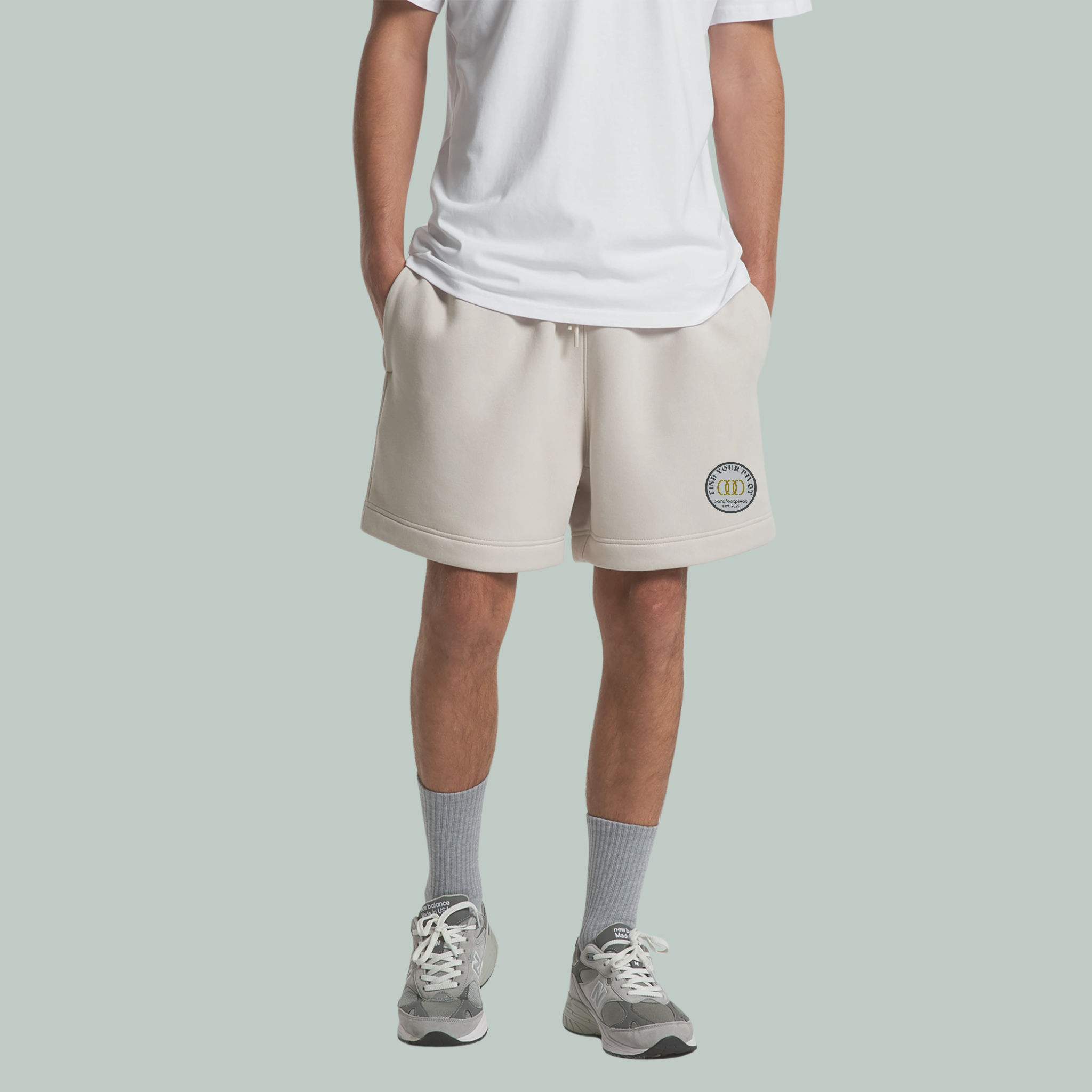 Track Shorts | Relaxed 18-Inch Bone