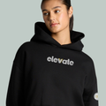 Elevate | ECO | Relaxed Crop Hoodie Black