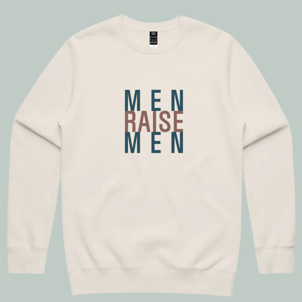 Men Raise Men | ECO | Stencil Crew Sweatshirt Ecru