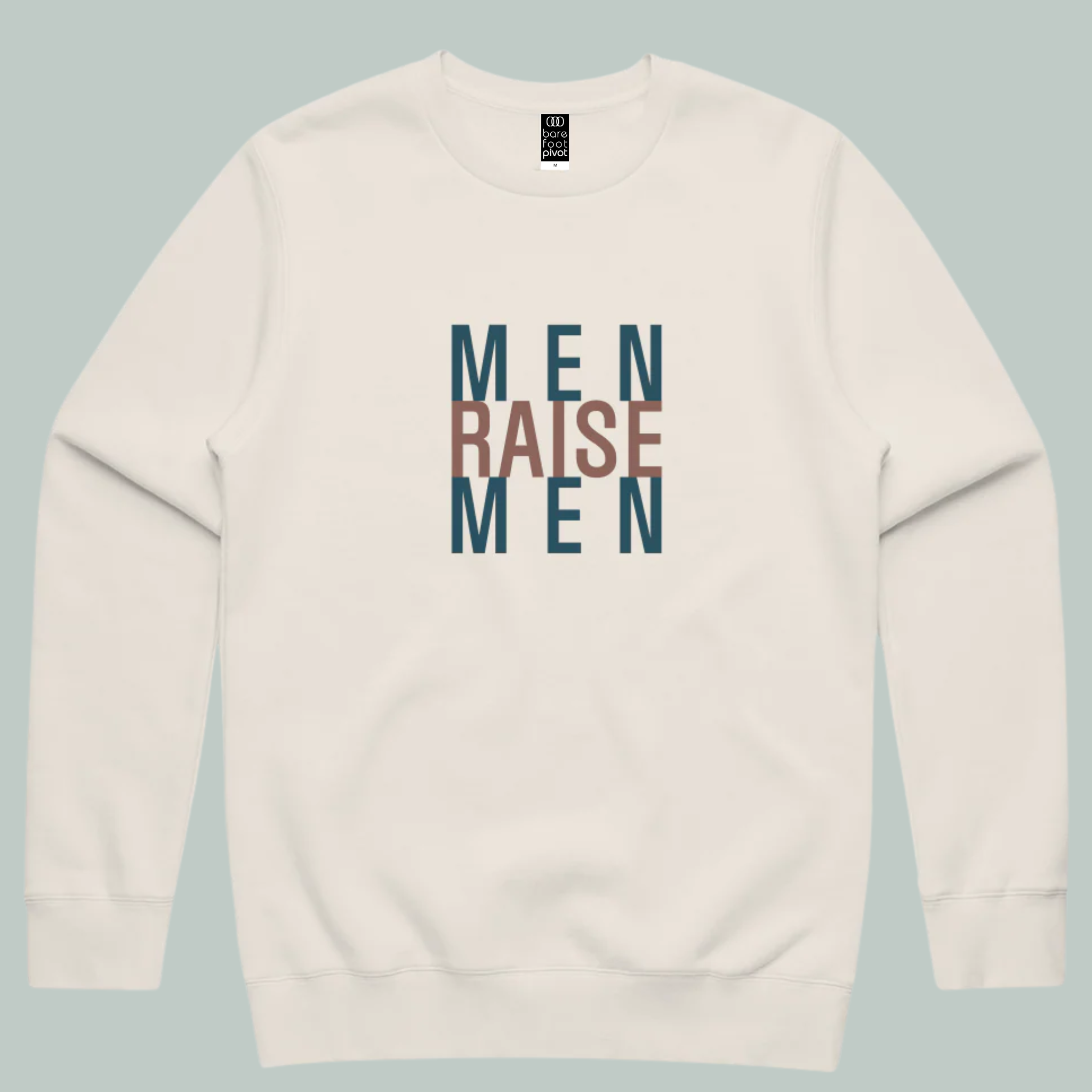 Men Raise Men | ECO | Stencil Crew Sweatshirt Ecru