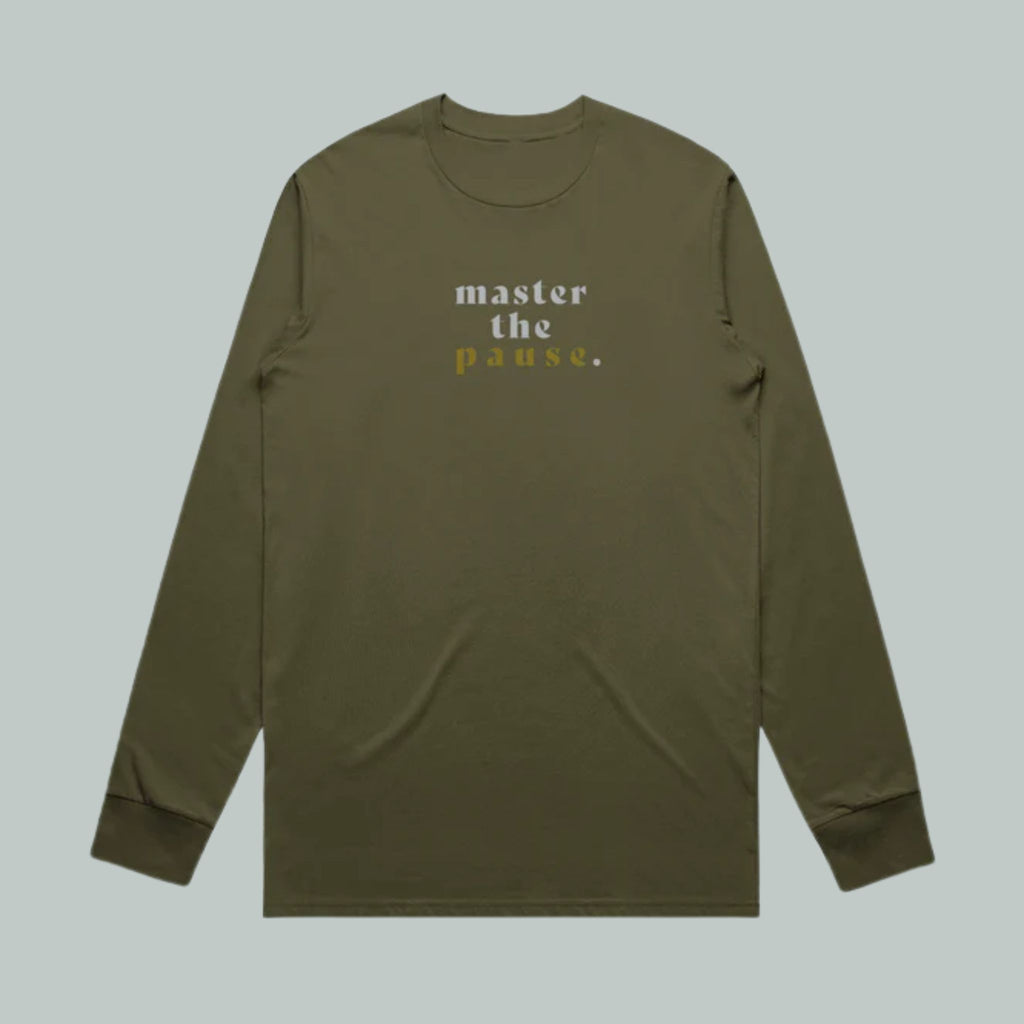 Pause | Staple L/S Tee Army