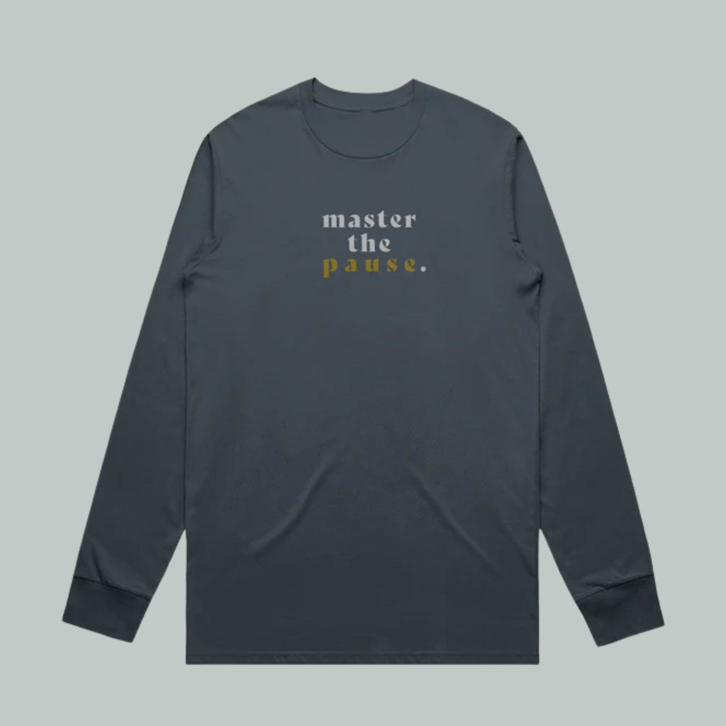 Pause | Staple L/S Tee Petrol Blue