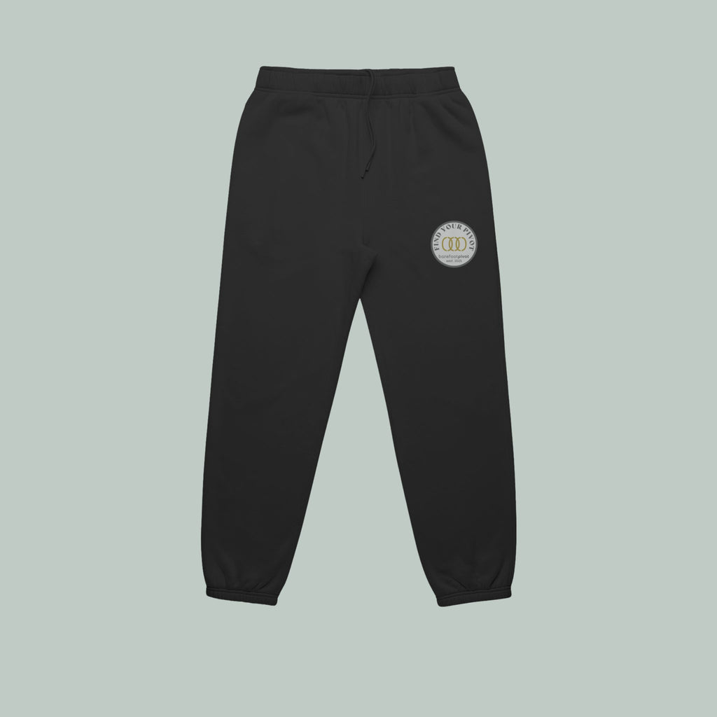 Track Pants | Relaxed Elastic Cuff Black