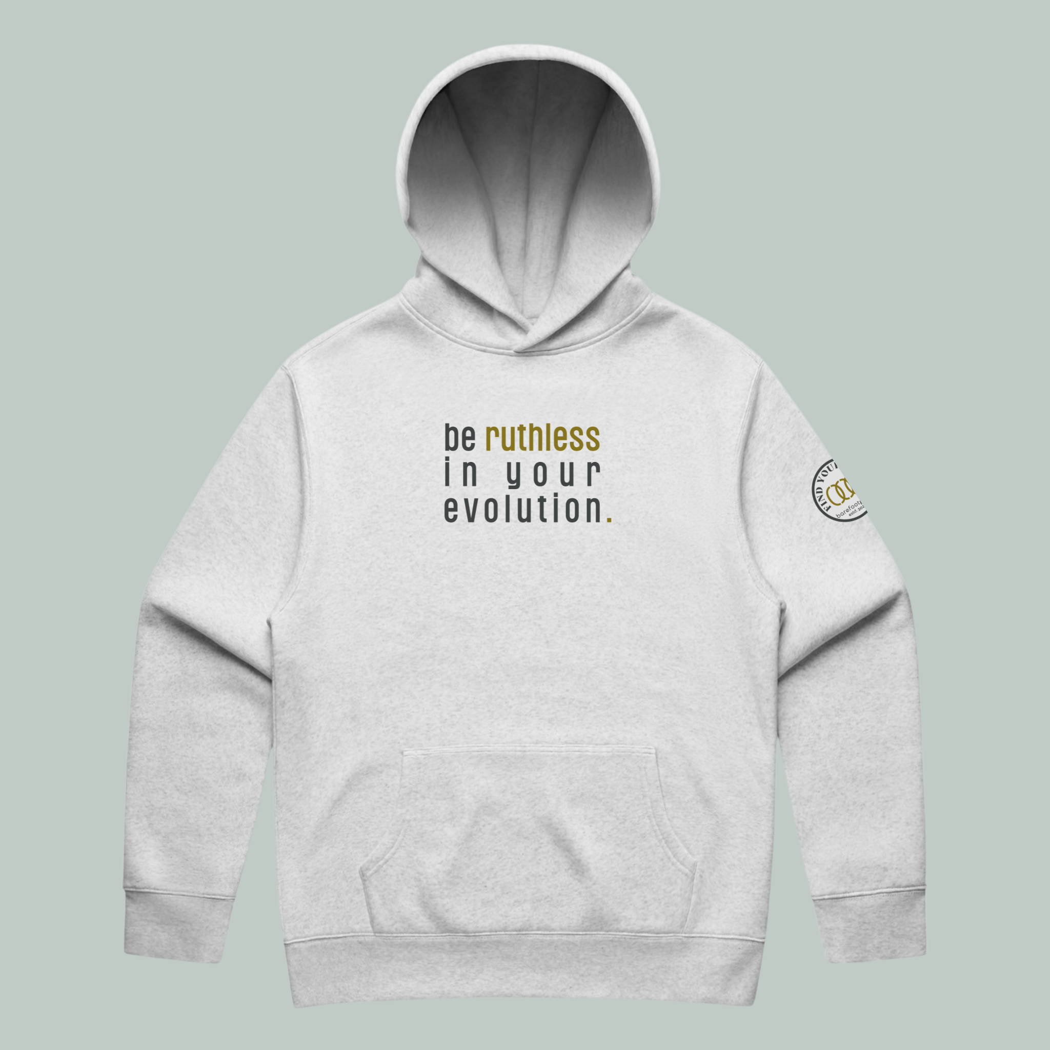 Ruthless | ECO | Relaxed Hoodie White Heather